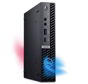 מחשב נייח קטן אינטל דור 12 דל Dell Optiplex 7020 MFF Intel Core i3-12100T 4 Cores 12MB Cache 4.1GHz 8GB DDR5 512GB NVME HDMI DP RJ45 Ubuntu 22.04 LTS OP-RD33-15407